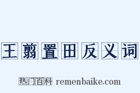 王翦置田反义词是什么意思的图片